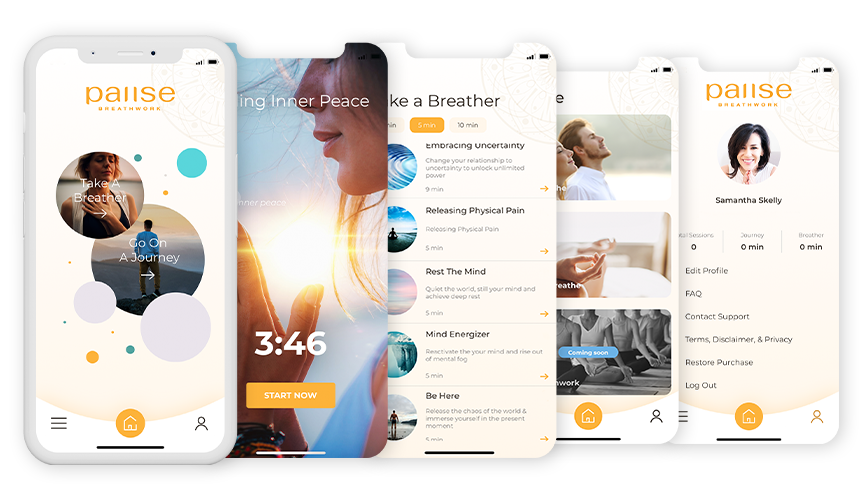 Breathwork app preview